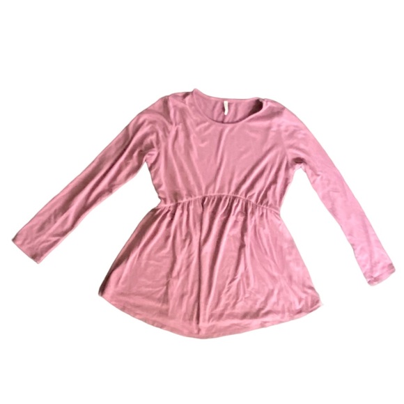 Mother Bee Maternity Tops - {Mother Bee} Maternity Crew neck  Long Sleeve Top